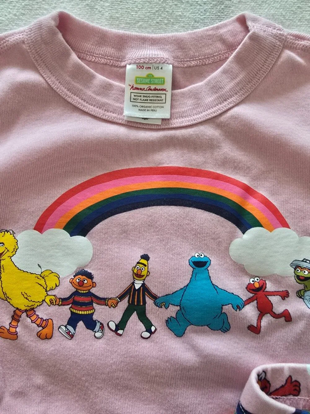 Size 4 Hanna Andersson Sesame Street Long Pajama Set